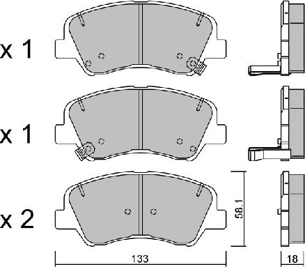 AISIN BPHY-1011 - Brake Pad Set, disc brake onlydrive.pro