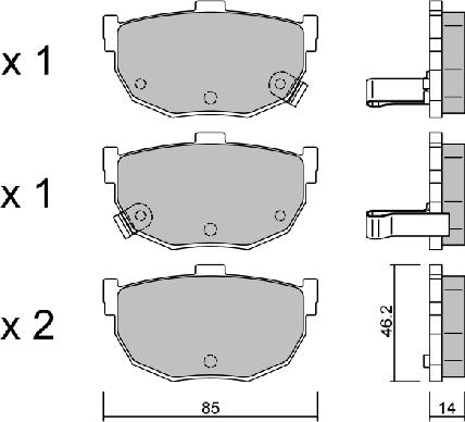 AISIN BPHY-2005 - Brake Pad Set, disc brake onlydrive.pro