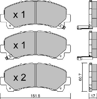 AISIN BPIS-1000 - Brake Pad Set, disc brake onlydrive.pro