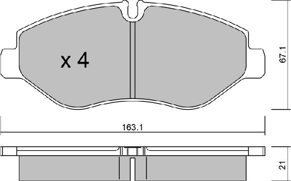 AISIN BPIV-1001 - Bremžu uzliku kompl., Disku bremzes onlydrive.pro