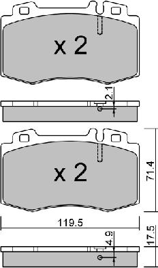 AISIN BPMB-1006 - Bremžu uzliku kompl., Disku bremzes onlydrive.pro