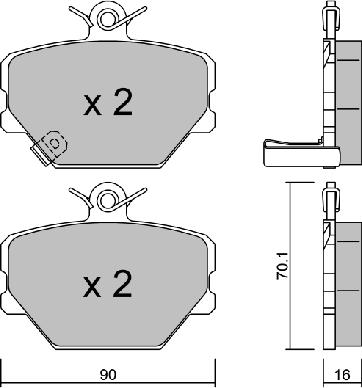 AISIN BPMB-1001 - Brake Pad Set, disc brake onlydrive.pro