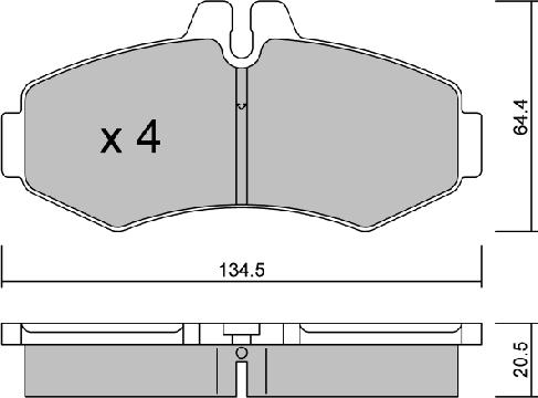 AISIN BPMB-1011 - Stabdžių trinkelių rinkinys, diskinis stabdys onlydrive.pro