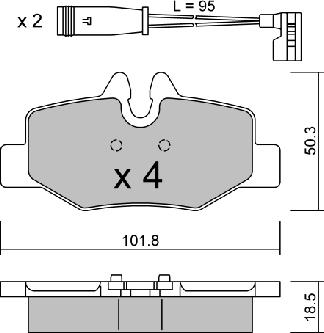 AISIN BPMB-2005 - Brake Pad Set, disc brake onlydrive.pro