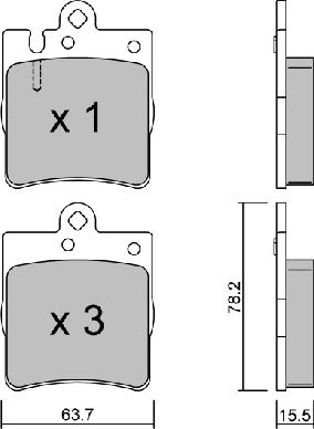 AISIN BPMB-2003 - Brake Pad Set, disc brake onlydrive.pro