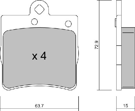 AISIN BPMB-2007 - Bremžu uzliku kompl., Disku bremzes onlydrive.pro