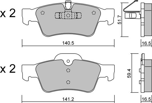 AISIN BPMB-2013 - Brake Pad Set, disc brake onlydrive.pro