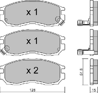 AISIN BPMI-1905 - Brake Pad Set, disc brake onlydrive.pro