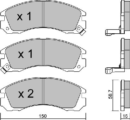 AISIN BPMI-1902 - Brake Pad Set, disc brake onlydrive.pro