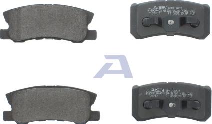 AISIN BPMI-2002 - Brake Pad Set, disc brake onlydrive.pro