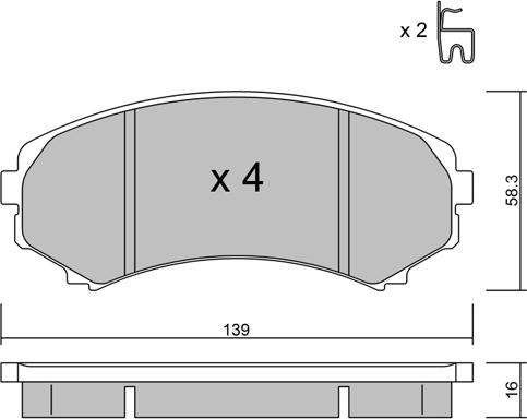 AISIN BPMZ-1910 - Brake Pad Set, disc brake onlydrive.pro