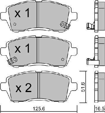 AISIN BPMZ-1002 - Brake Pad Set, disc brake onlydrive.pro