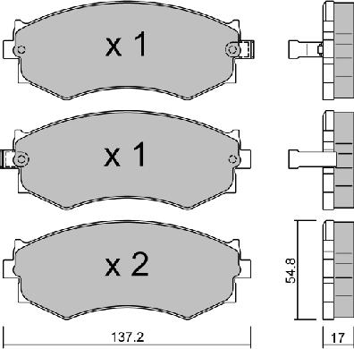 AISIN BPNI-1919 - Brake Pad Set, disc brake onlydrive.pro