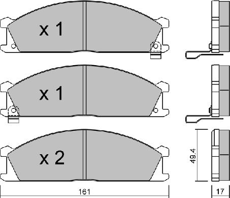 AISIN BPNI-1912 - Brake Pad Set, disc brake onlydrive.pro