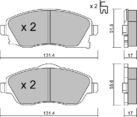 AISIN BPOP-1005 - Piduriklotsi komplekt,ketaspidur onlydrive.pro