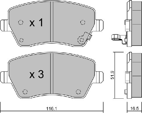 AISIN BPOP-1008 - Brake Pad Set, disc brake onlydrive.pro