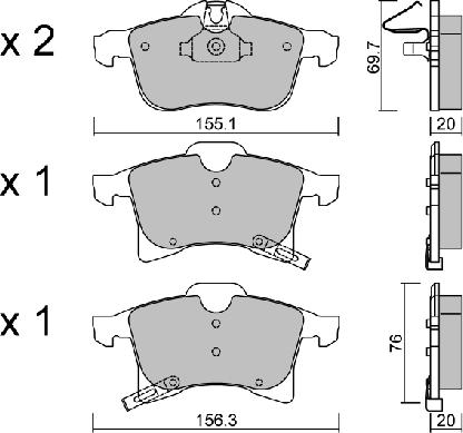 AISIN BPOP-1002 - Brake Pad Set, disc brake onlydrive.pro