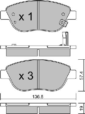 AISIN BPOP-1007 - Piduriklotsi komplekt,ketaspidur onlydrive.pro