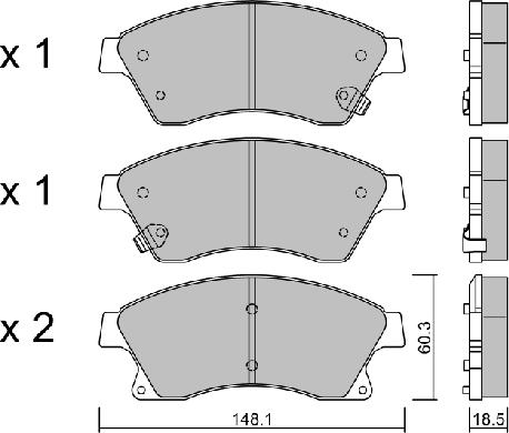 AISIN BPOP-1014 - Brake Pad Set, disc brake onlydrive.pro