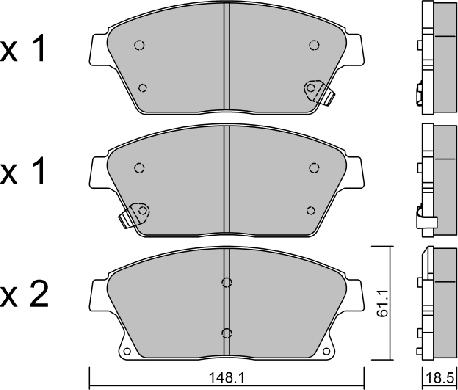 AISIN BPOP-1015 - Brake Pad Set, disc brake onlydrive.pro