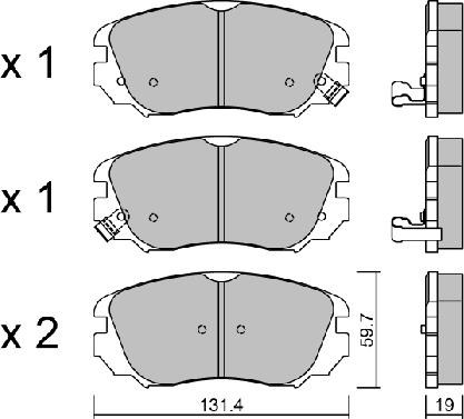 AISIN BPOP-1010 - Brake Pad Set, disc brake onlydrive.pro