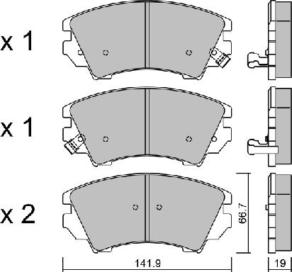 AISIN BPOP-1011 - Brake Pad Set, disc brake onlydrive.pro