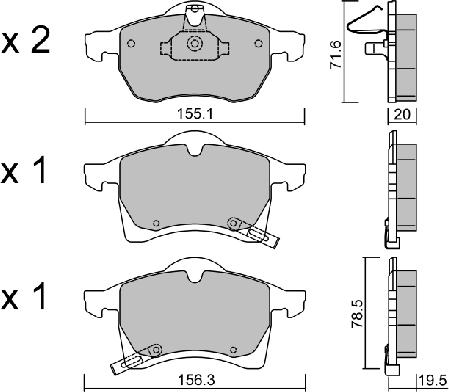 AISIN BPOP-1013 - Brake Pad Set, disc brake onlydrive.pro