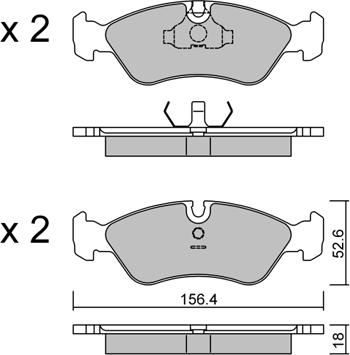 AISIN BPOP-1017 - Brake Pad Set, disc brake onlydrive.pro