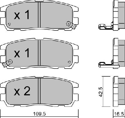 AISIN BPOP-2900 - Brake Pad Set, disc brake onlydrive.pro