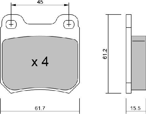 AISIN BPOP-2004 - Brake Pad Set, disc brake onlydrive.pro