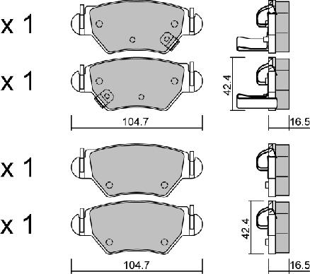 AISIN BPOP-2005 - Brake Pad Set, disc brake onlydrive.pro