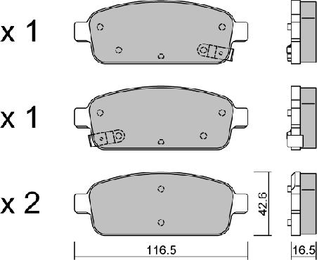 AISIN BPOP-2006 - Brake Pad Set, disc brake onlydrive.pro