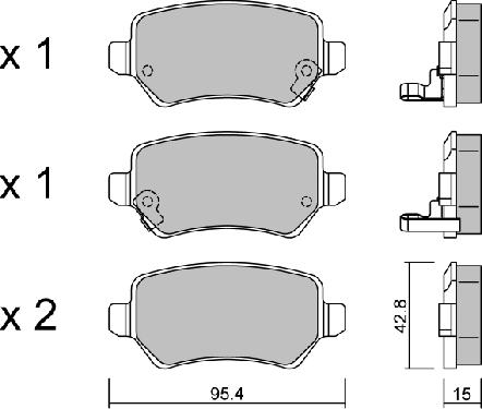 AISIN BPOP-2001 - Brake Pad Set, disc brake onlydrive.pro