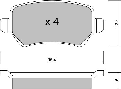 AISIN BPOP-2003 - Brake Pad Set, disc brake onlydrive.pro