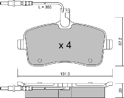 AISIN BPPE-1009 - Тормозные колодки, дисковые, комплект onlydrive.pro