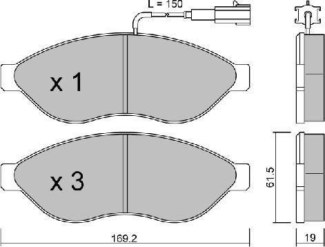 AISIN BPPE-1002 - Brake Pad Set, disc brake onlydrive.pro