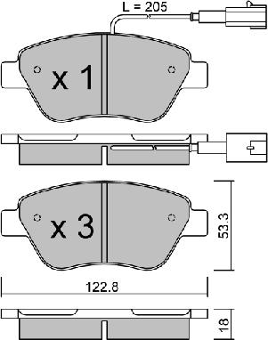 AISIN BPPE-1007 - Brake Pad Set, disc brake onlydrive.pro