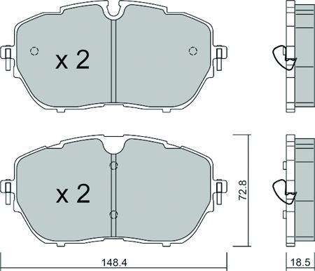 AISIN BPPE-1025 - Brake Pad Set, disc brake onlydrive.pro