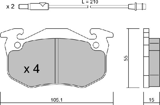 AISIN BPRE-1008 - Brake Pad Set, disc brake onlydrive.pro