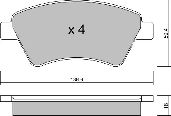 AISIN BPRE-1002 - Bremžu uzliku kompl., Disku bremzes onlydrive.pro