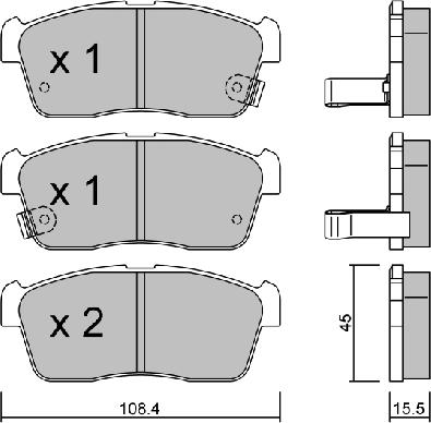 AISIN BPSZ-1901 - Brake Pad Set, disc brake onlydrive.pro