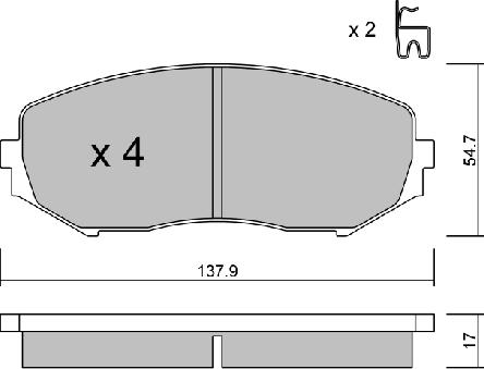 AISIN BPSZ-1005 - Brake Pad Set, disc brake onlydrive.pro