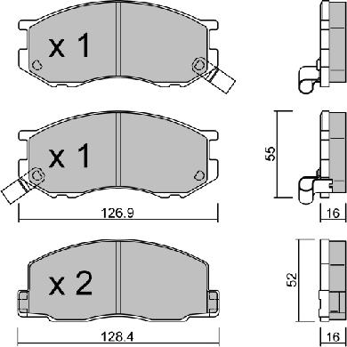 AISIN BPTO-1931 - Brake Pad Set, disc brake onlydrive.pro