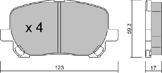 AISIN BPTO-1928 - Brake Pad Set, disc brake onlydrive.pro