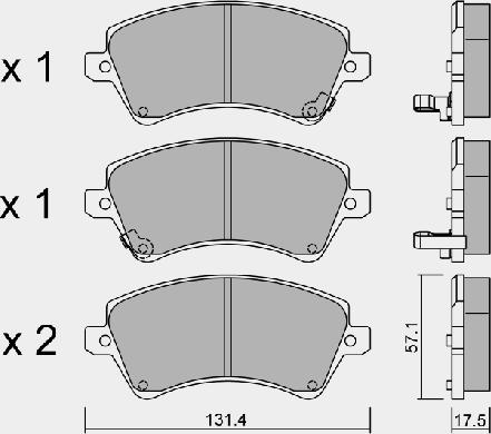 AISIN BPTO-1009 - Brake Pad Set, disc brake onlydrive.pro