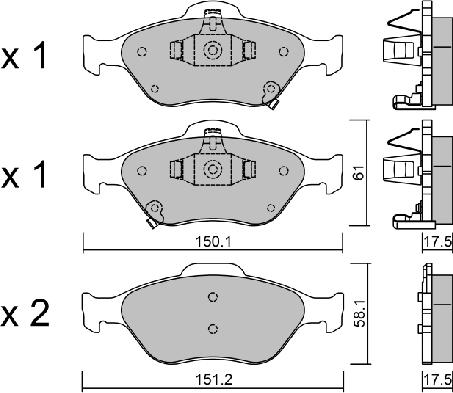 AISIN BPTO-1002 - Brake Pad Set, disc brake onlydrive.pro