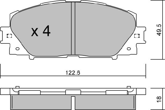 AISIN BPTO-1014 - Brake Pad Set, disc brake onlydrive.pro