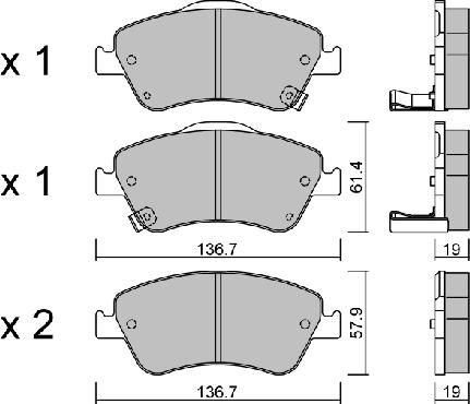 AISIN BPTO-1015 - Brake Pad Set, disc brake onlydrive.pro