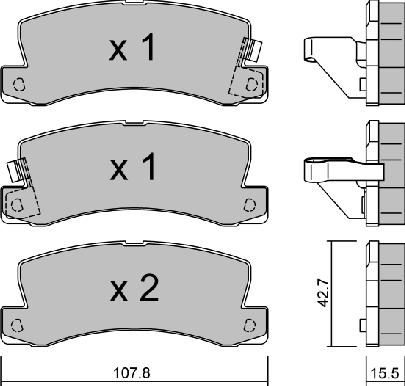 AISIN A2N051 - Brake Pad Set, disc brake onlydrive.pro