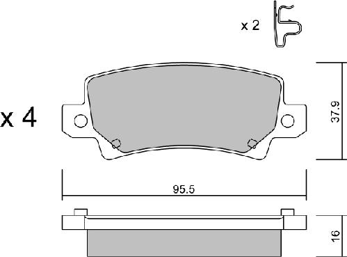 AISIN BPTO-2001 - Brake Pad Set, disc brake onlydrive.pro